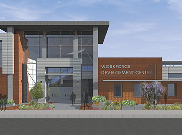 Architect's rendering of Workforce Development Center