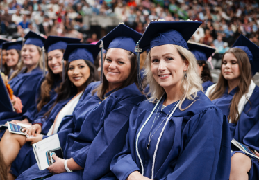 Del Mar College students at graduation ceremony